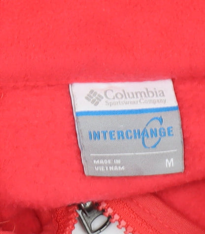Columbia Women's Red Fleece Jacket, Size M, Full Zip