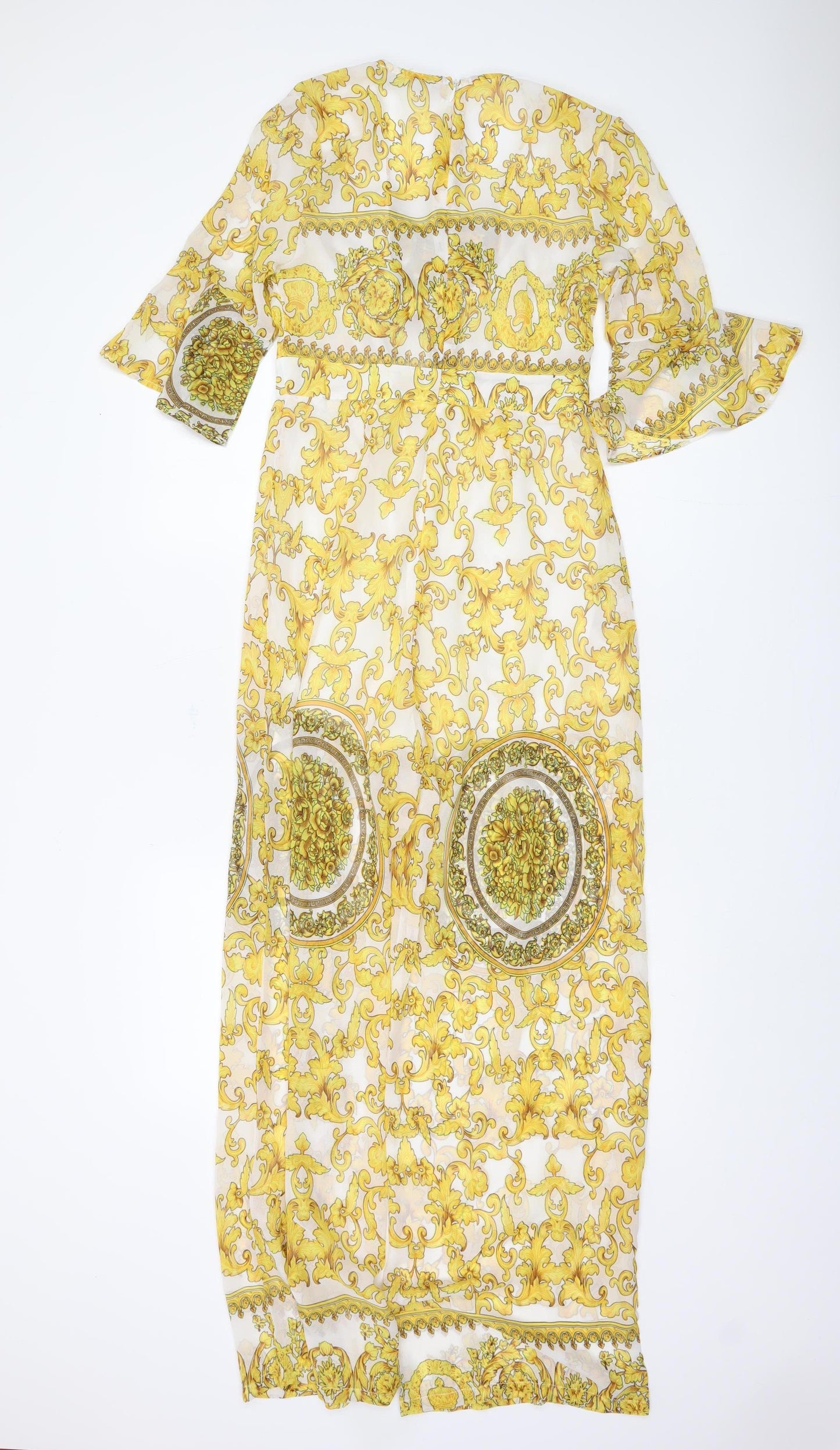 Allison Collection Yellow Floral Baroque Jumpsuit Women S