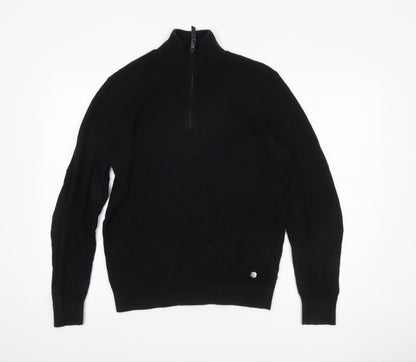 Jeff Banks Men's Black M Waffle-Knit Jumper