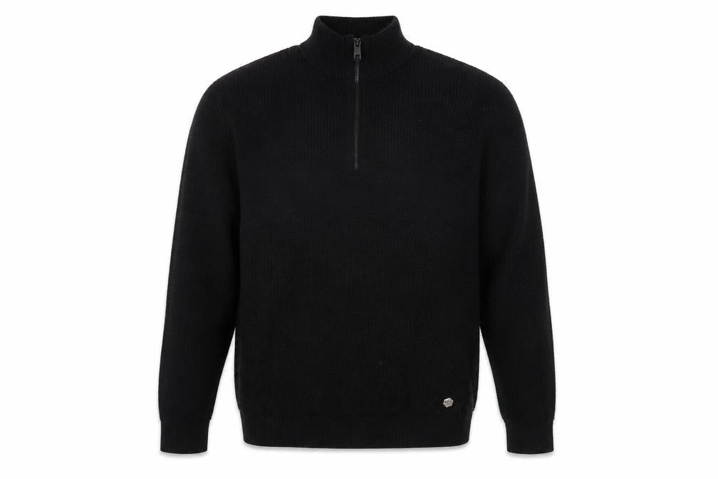 Mens UK Size M Jeff Banks Black Full Zip Jumper