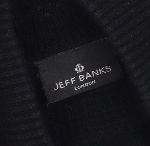 Jeff Banks Men's Black M Waffle-Knit Jumper