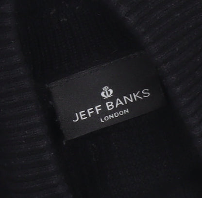 Jeff Banks Men's Black M Waffle-Knit Jumper