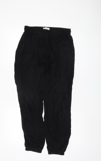 Fat Face Women's Black Trousers Size 8, Viscose, Elastic Waist