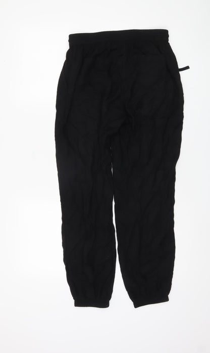 Fat Face Women's Black Trousers Size 8, Viscose, Elastic Waist