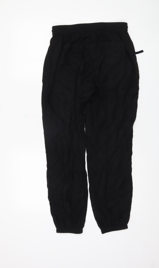 Fat Face Women's Black Trousers Size 8, Viscose, Elastic Waist