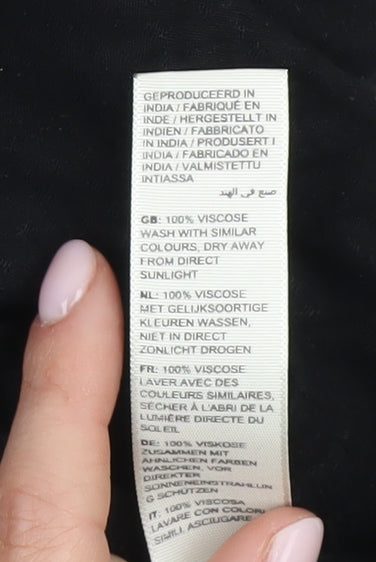 Fat Face Women's Black Trousers Size 8, Viscose, Elastic Waist