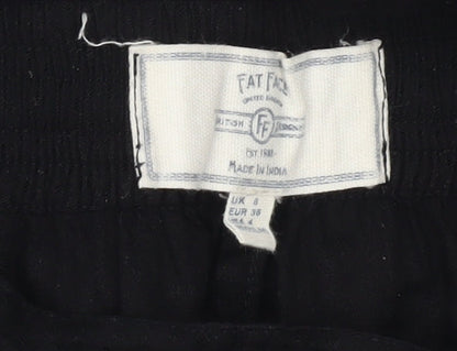 Fat Face Women's Black Trousers Size 8, Viscose, Elastic Waist