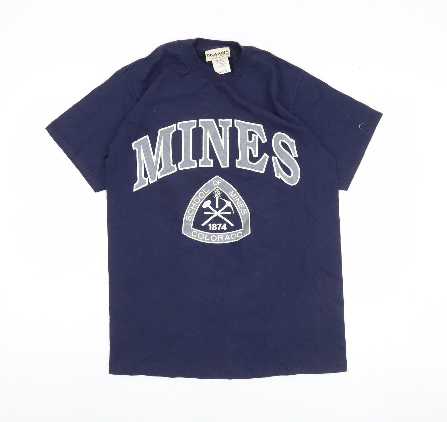 Brazos Sportswear Men's Blue Medium University T-Shirt