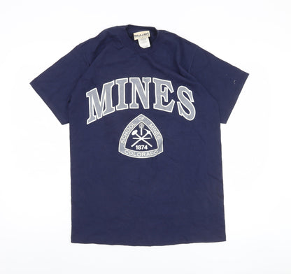 Brazos Sportswear Men's Blue Medium University T-Shirt