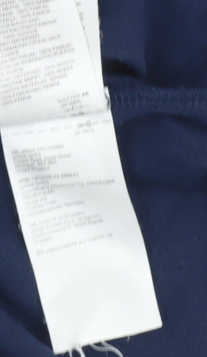 Adidas Men's Red/Blue Colourblock Sports T-Shirt