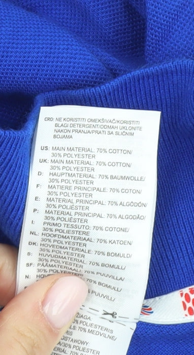 Adidas Men's Blue XL Team GB Polo Shirt