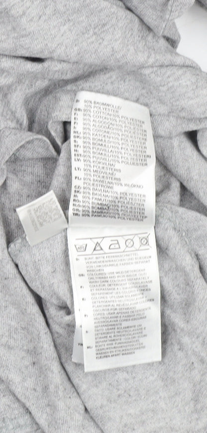 Adidas Men's Grey Graphic Print T-Shirt, XL, Sports Style