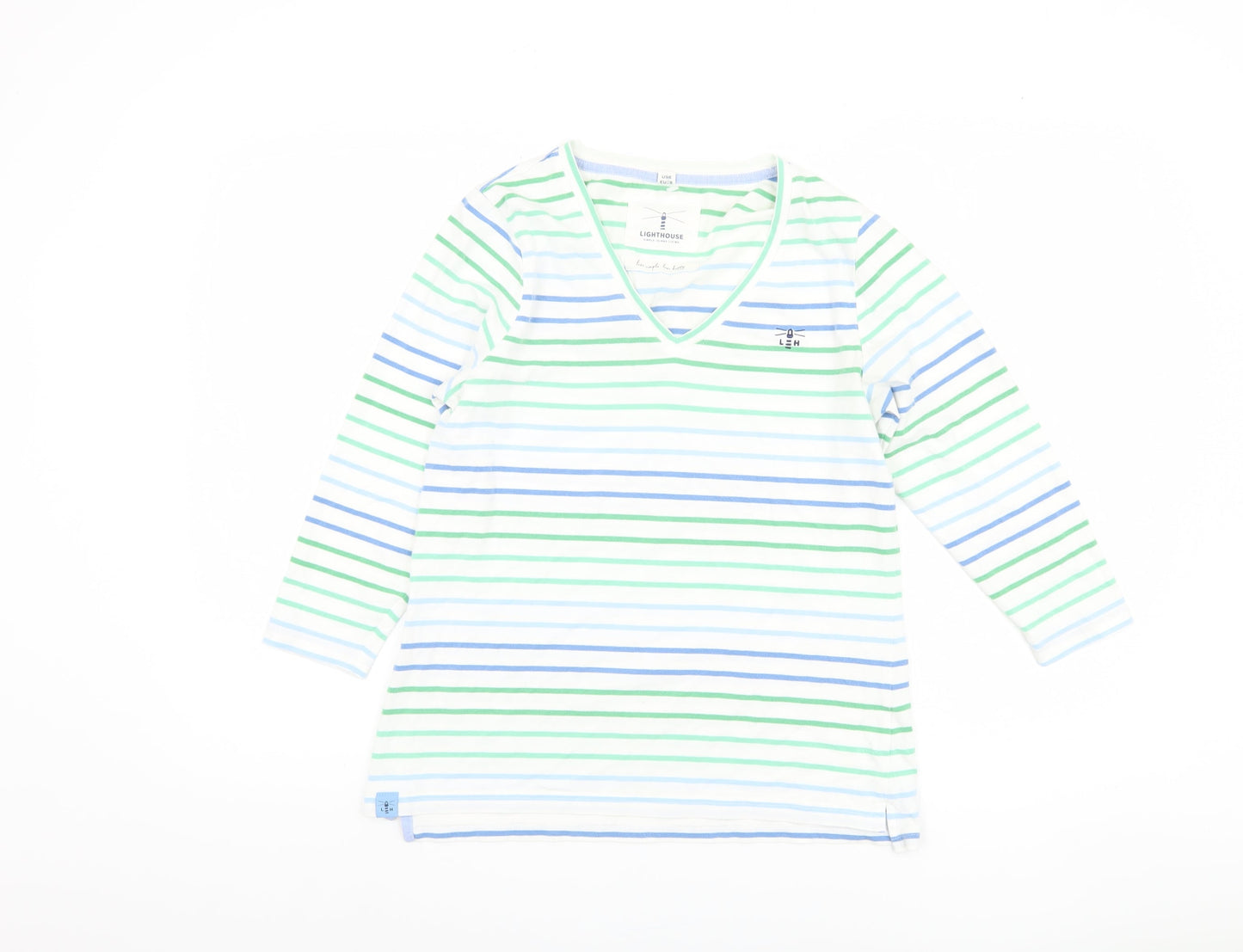 Lighthouse Women's Striped Long Sleeve T-Shirt Size 10