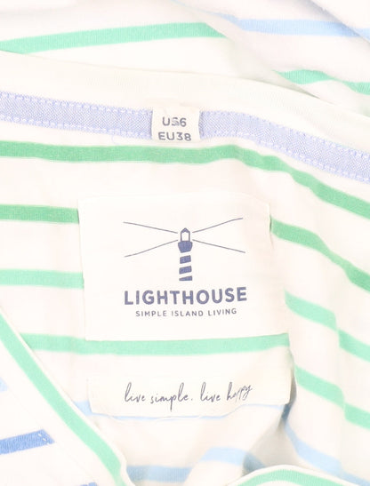 Lighthouse Women's Striped Long Sleeve T-Shirt Size 10
