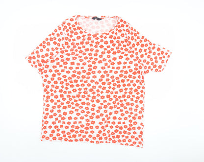 Marks and Spencer Women's Floral Cotton T-Shirt Size 8