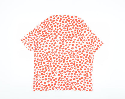 Marks and Spencer Women's Floral Cotton T-Shirt Size 8