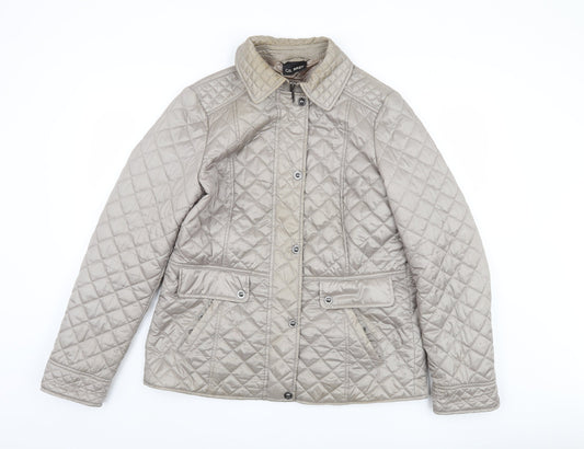 Womens UK Size 14 Gil Bret Beige Quilted Coat