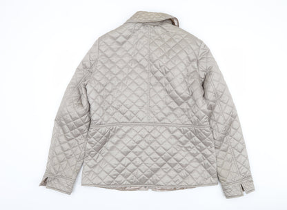 Womens UK Size 14 Gil Bret Beige Quilted Coat