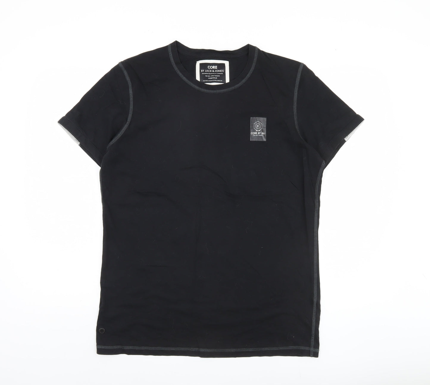 Jack & Jones Men’s Black Crew Neck T-Shirt - Size L