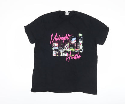 Capsule Men's Black City Theme Graphic T-Shirt L
