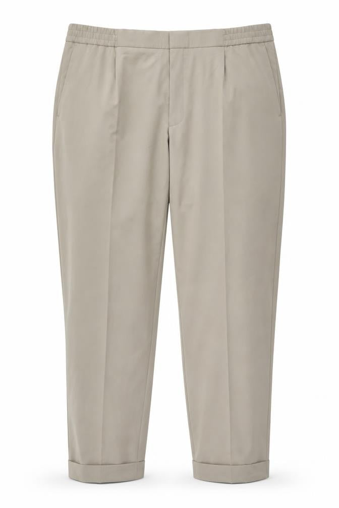 Mens UK Size 3XL Marks and Spencer Regular Fit Cropped Beige Trousers