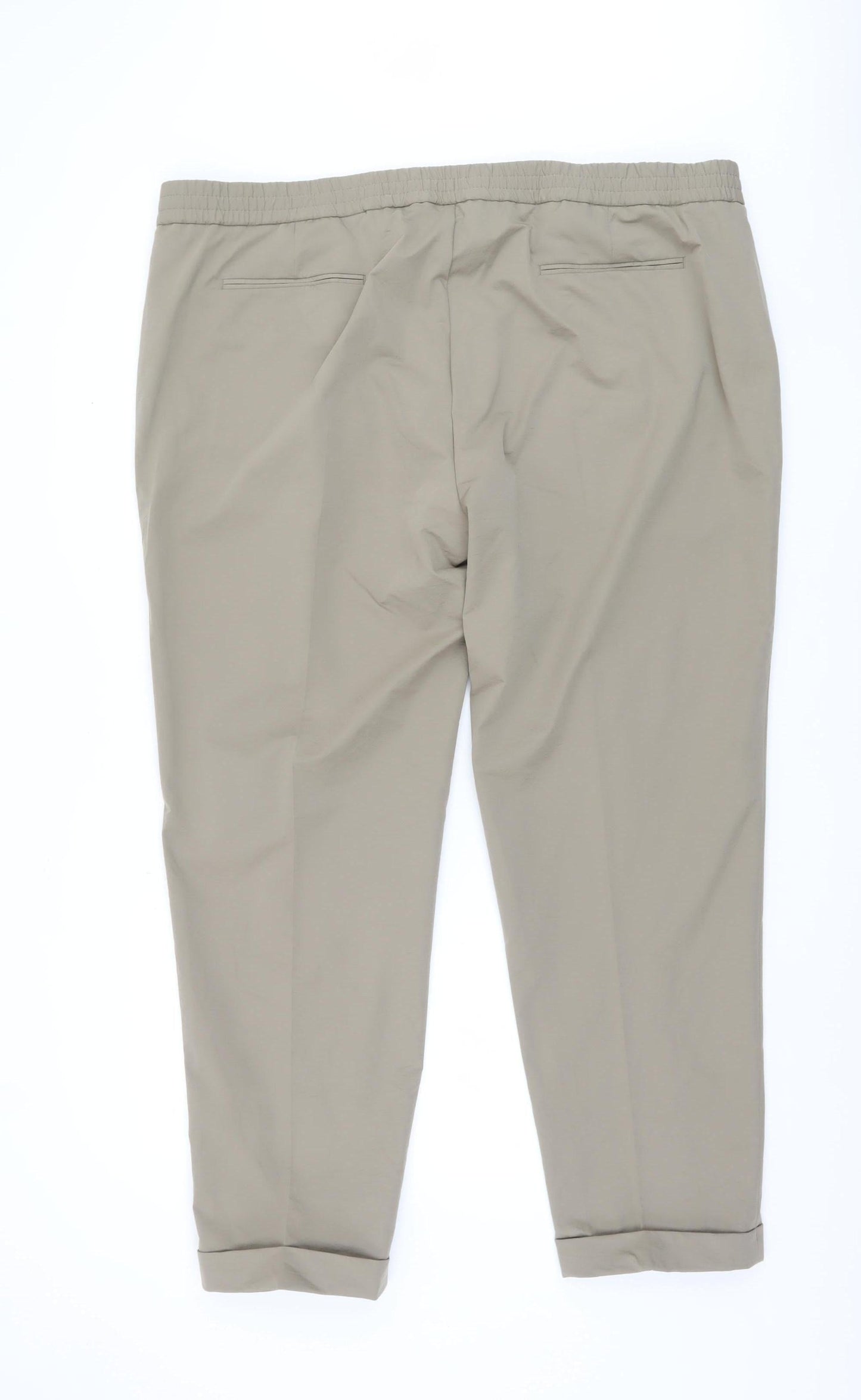 Marks and Spencer Men's Beige Cropped Trousers 3XL