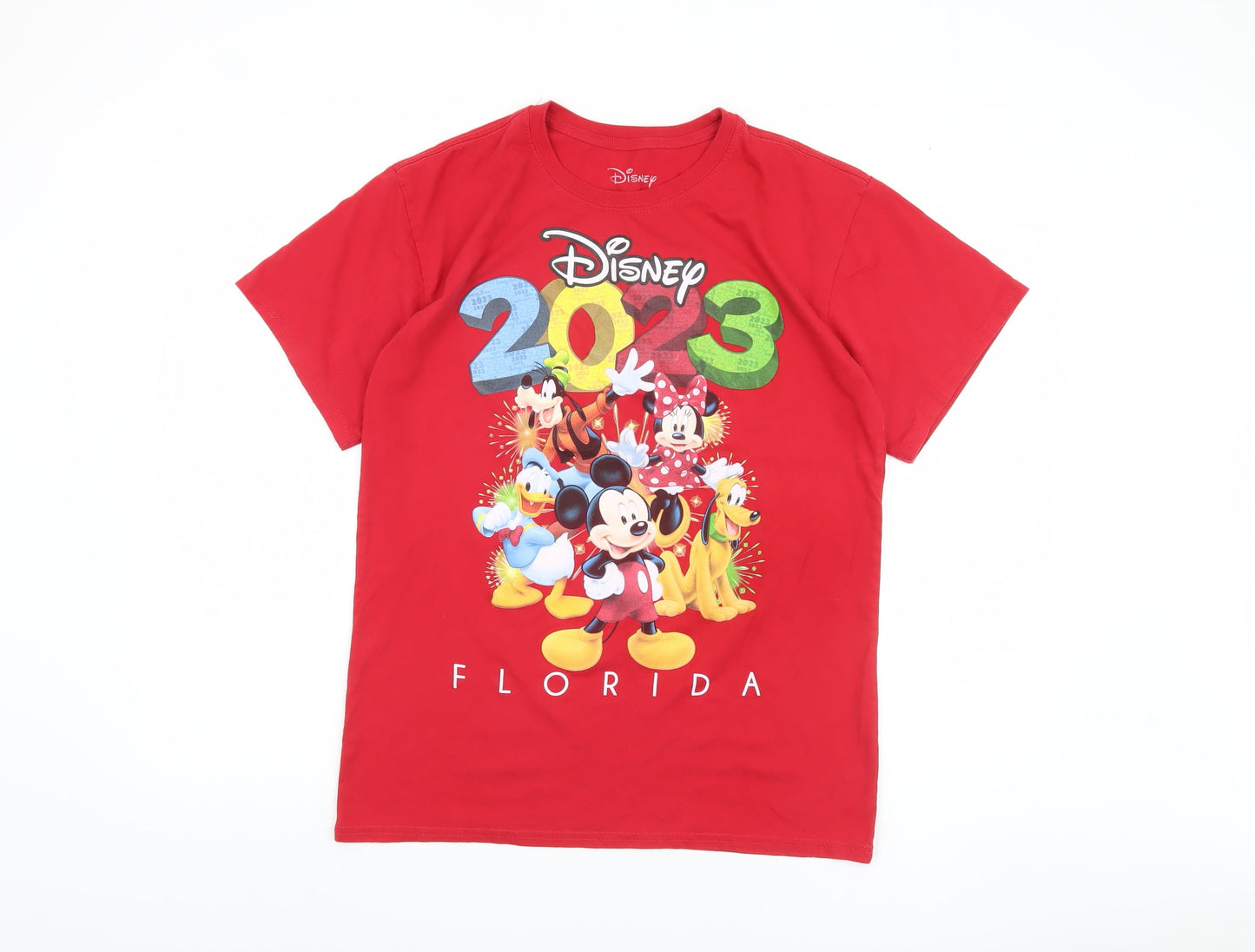 Mens UK Size M Disney Red  T-Shirt
