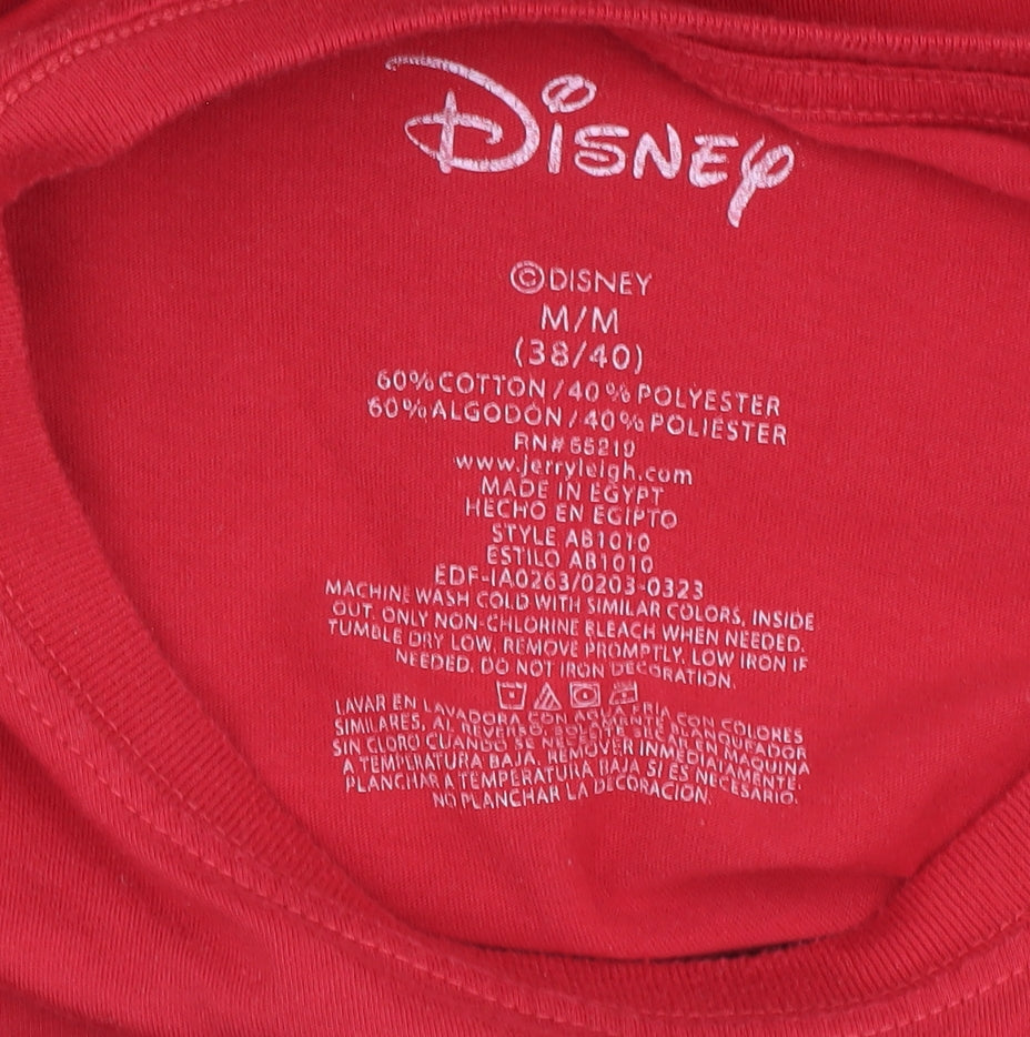 Mens UK Size M Disney Red  T-Shirt
