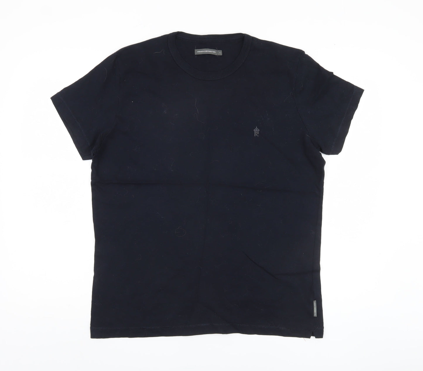 Mens UK Size L French Connection Black  T-Shirt