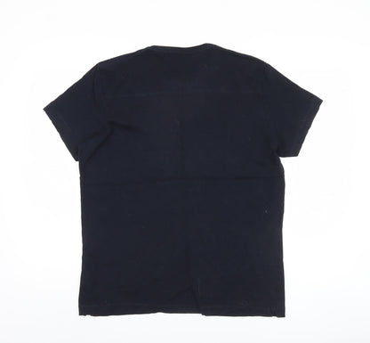 Mens UK Size L French Connection Black  T-Shirt