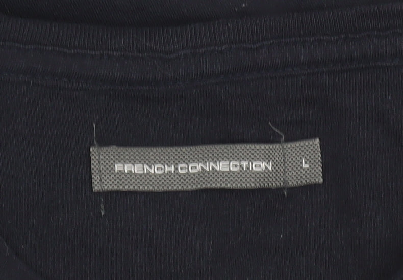 Mens UK Size L French Connection Black  T-Shirt