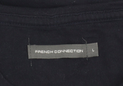 Mens UK Size L French Connection Black  T-Shirt