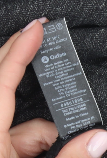 Womens UK Size 10 Marks and Spencer Regular Fit  Grey Trousers