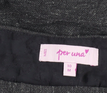 Womens UK Size 10 Marks and Spencer Regular Fit  Grey Trousers
