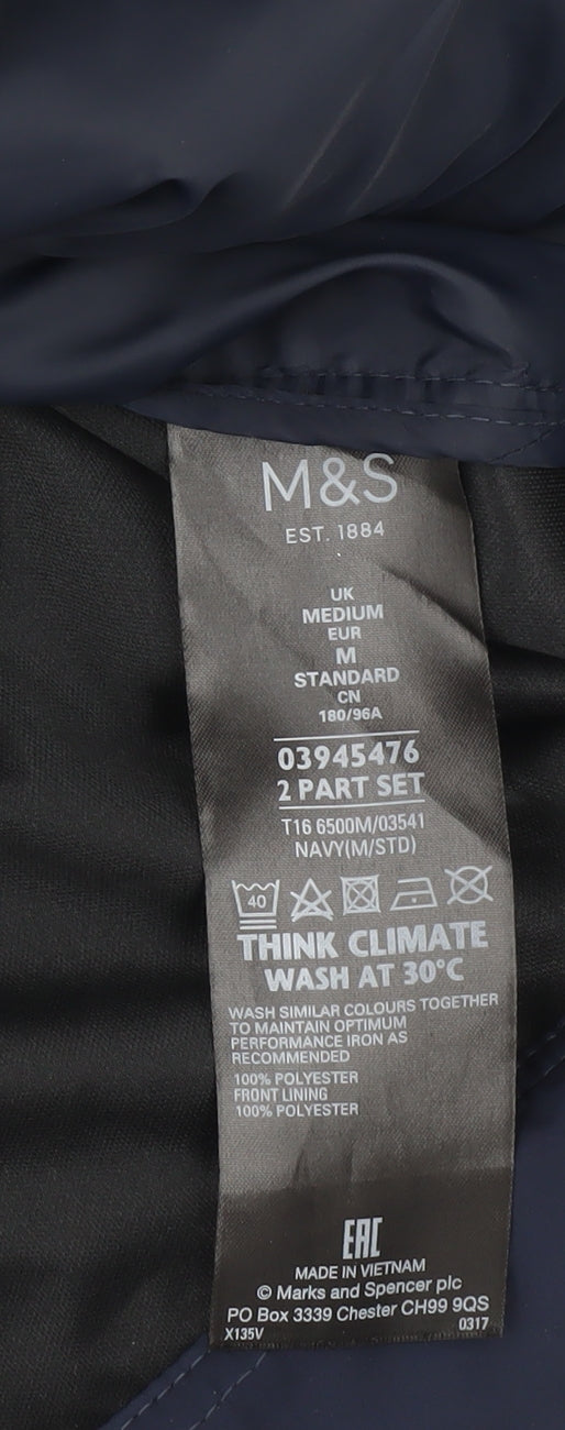 Mens UK Size M Marks and Spencer Blue Basic Jacket
