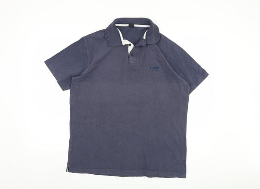 Cotton Traders Men's Blue Polo Shirt M