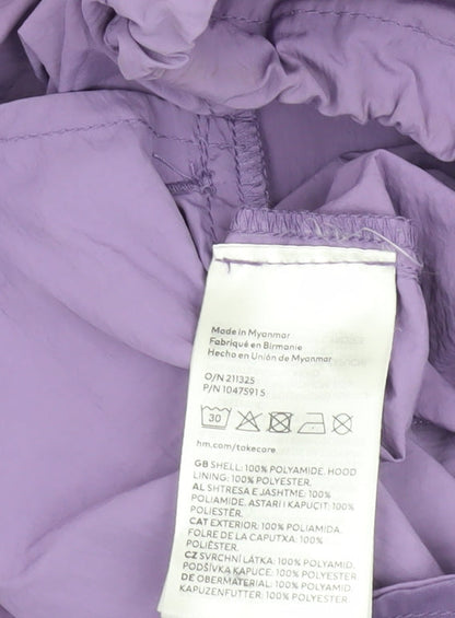 H&M Girls Purple Full Zip Casual Jacket 14 Years