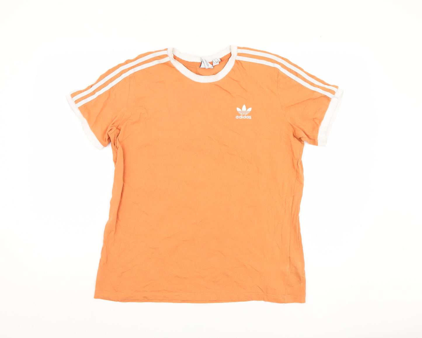 Womens UK Size 10 adidas Orange Ringer T-Shirt
