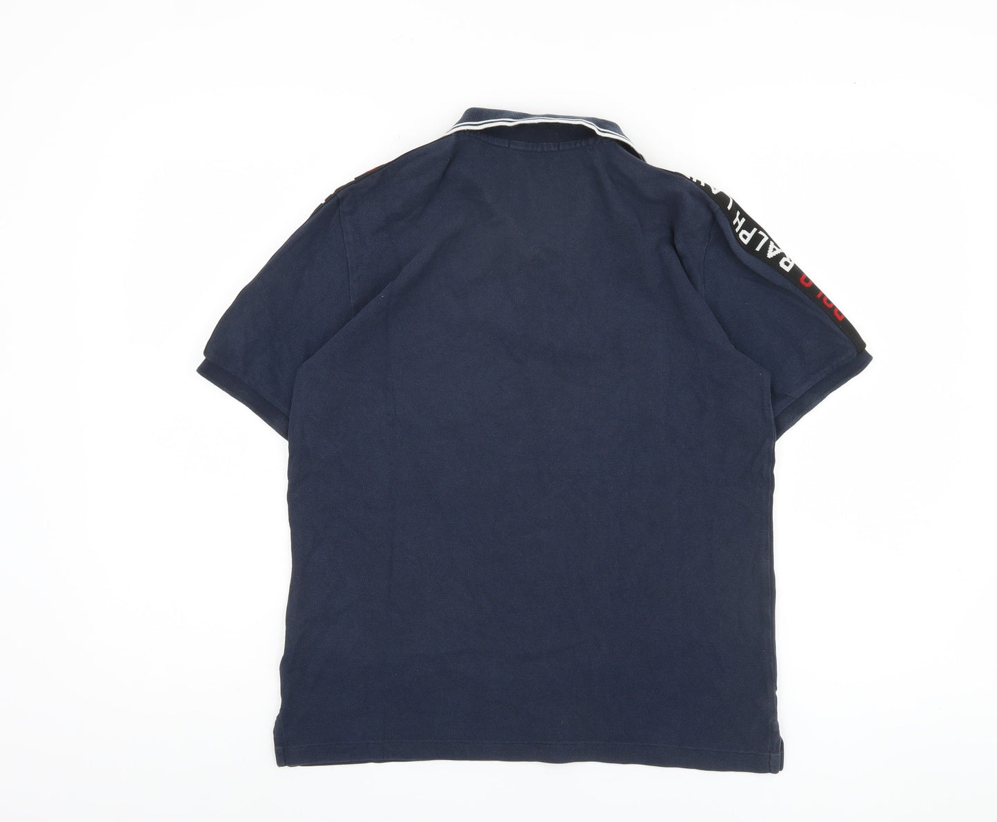 Ralph Lauren Boys Blue Polo Shirt, Size M, Short Sleeve
