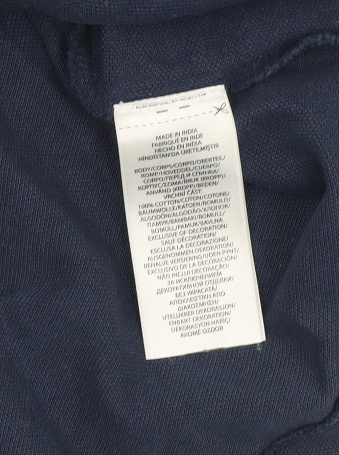 Ralph Lauren Boys Blue Polo Shirt, Size M, Short Sleeve