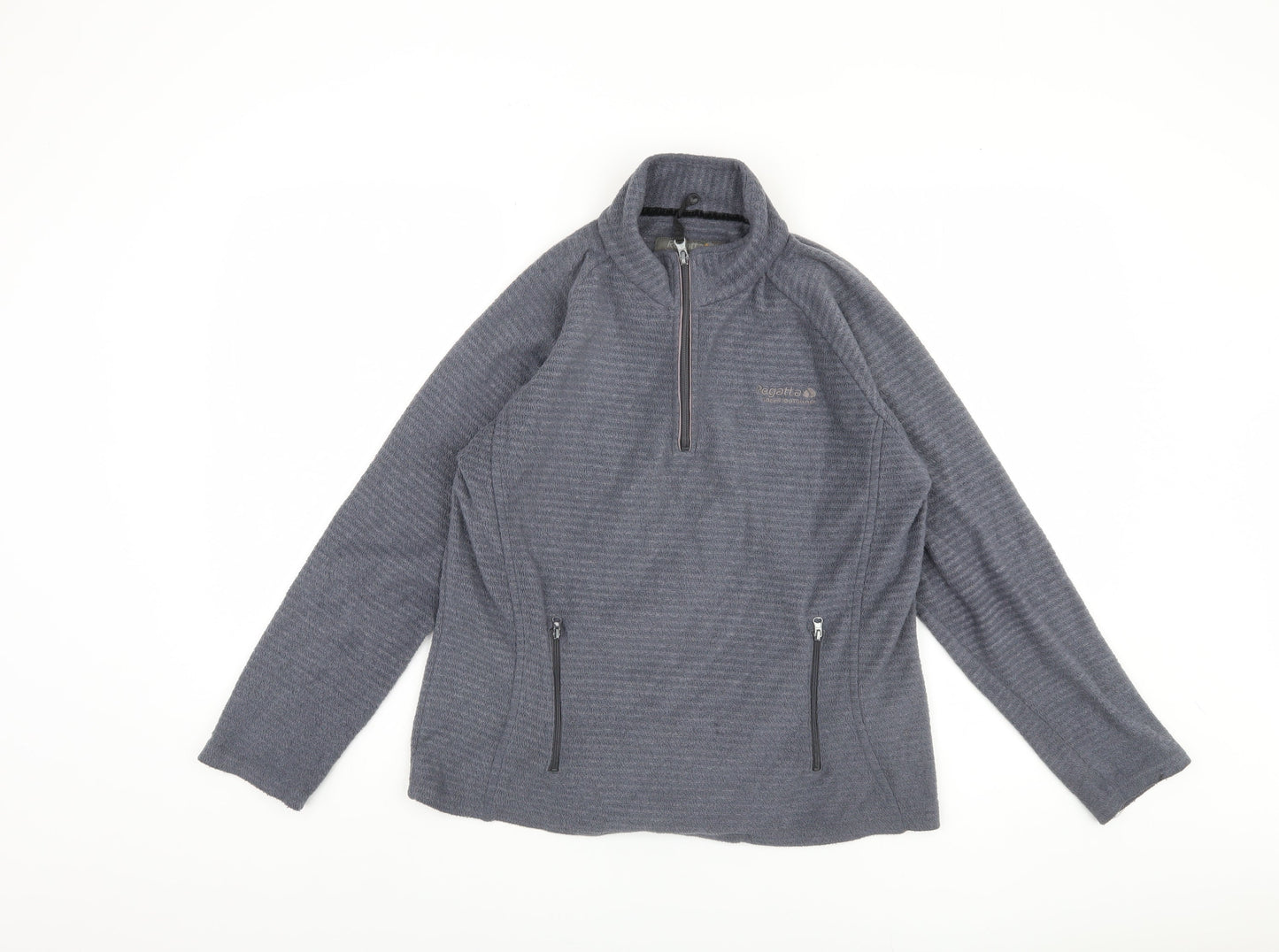 Regatta Women's Grey Zip Sweatshirt - Size 10