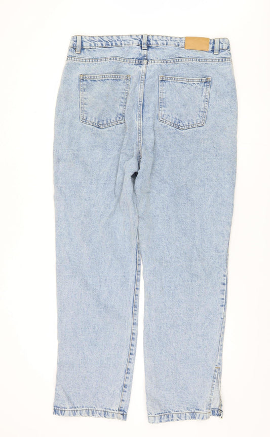 Boohoo Women's Blue Denim Jeans Size 16 Light Wash