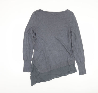 Mint Velvet Women's Grey Jumper, Size 12, Lightweight Knit