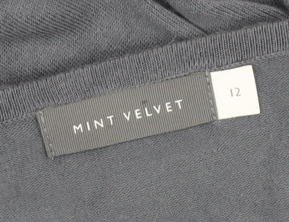 Mint Velvet Women's Grey Jumper, Size 12, Lightweight Knit