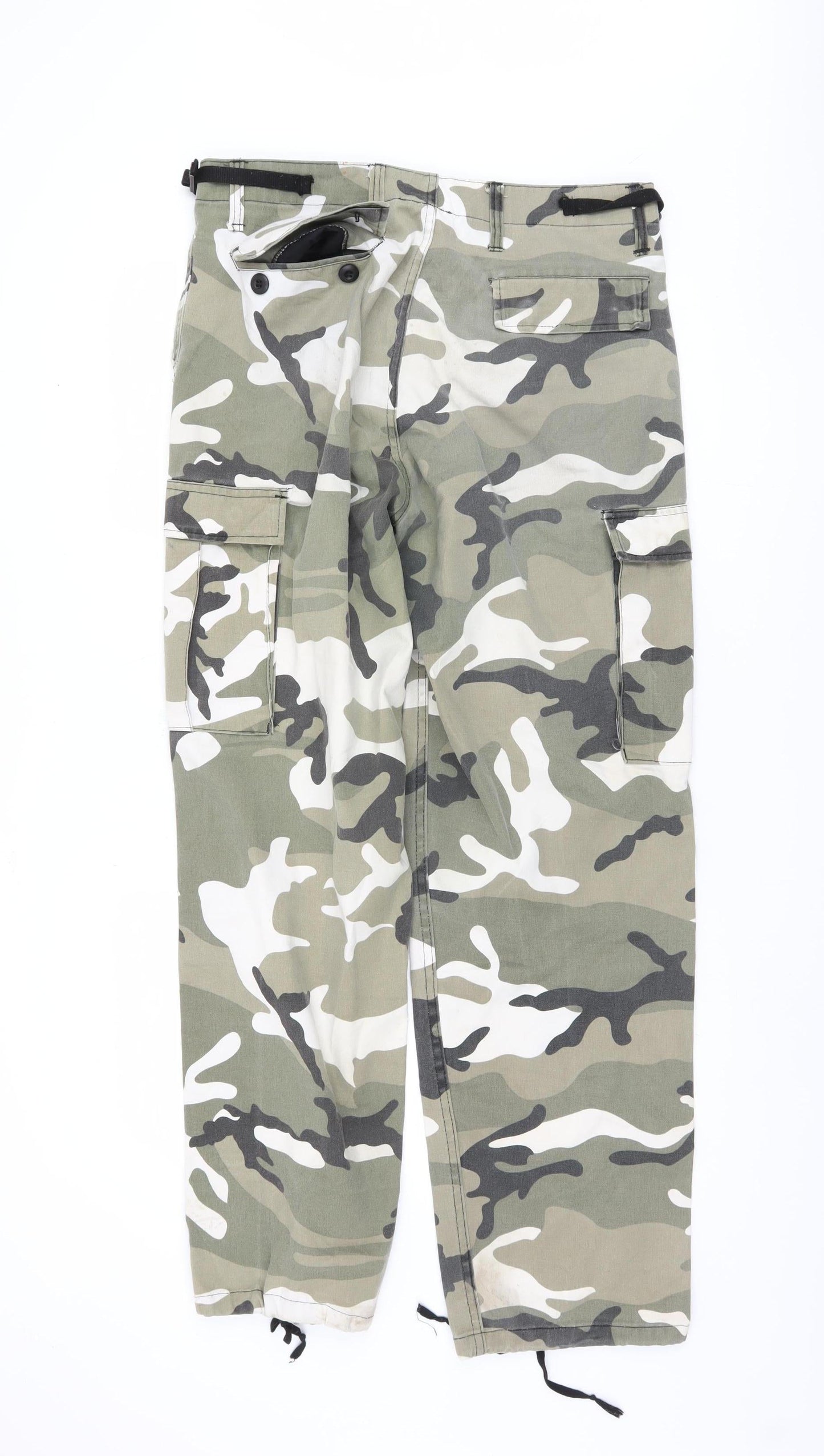 Reclaimed Vintage Men's Camouflage Cargo Trousers M