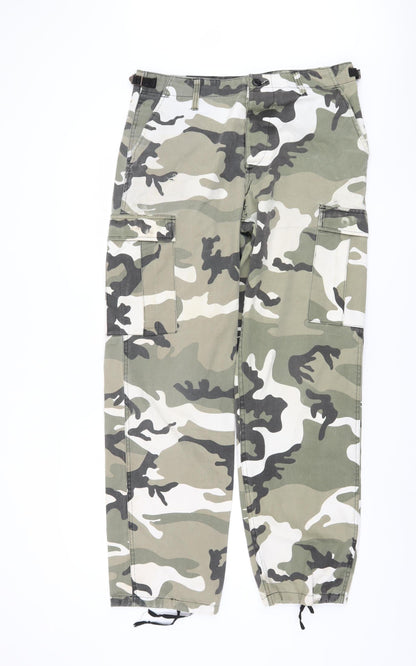Reclaimed Vintage Men's Camouflage Cargo Trousers M