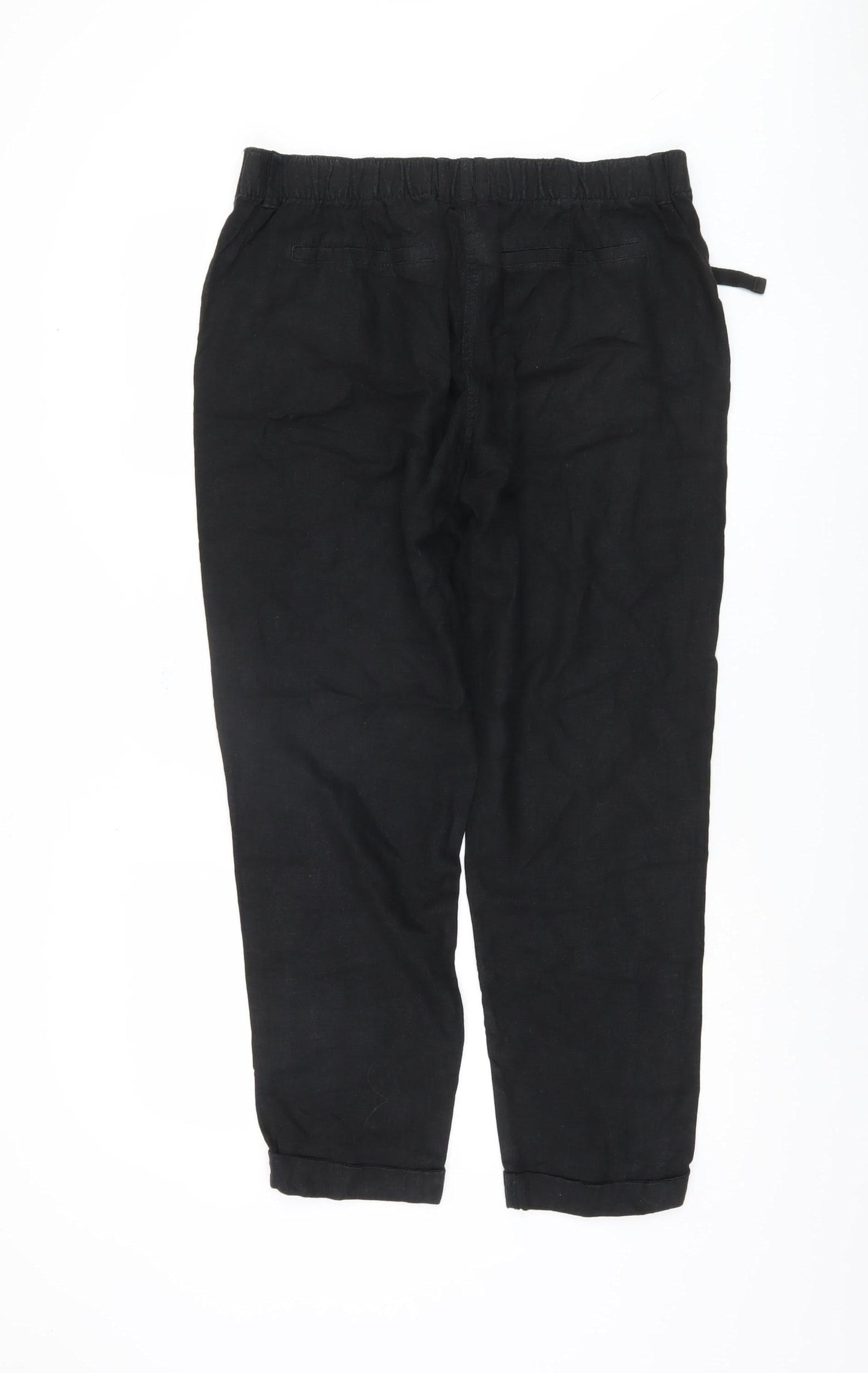 Womens UK Size M Marks and Spencer Regular Fit Casual Workwear Black Trousers