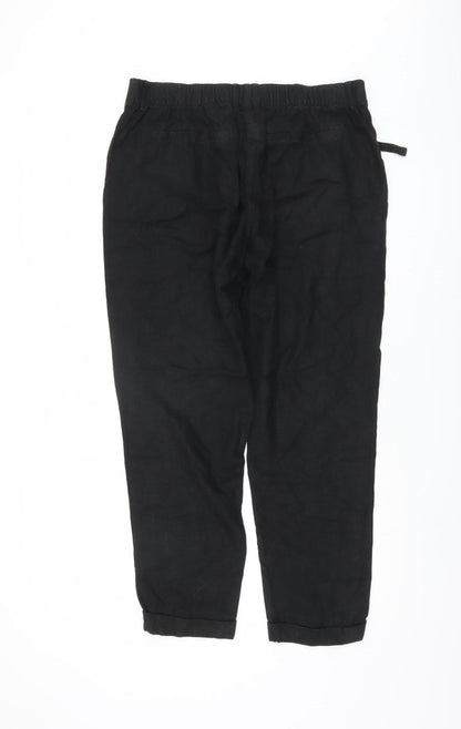 Womens UK Size M Marks and Spencer Regular Fit Casual Workwear Black Trousers