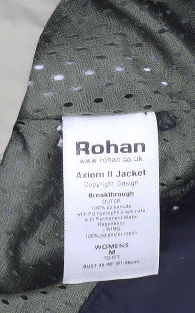 Rohan Women's Green Jacket M, Water Resistant, Hooded