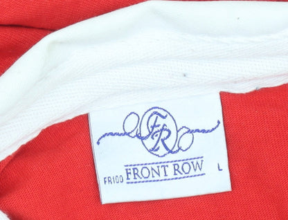 Front Row Men's Red L Rugby Polo Shirt